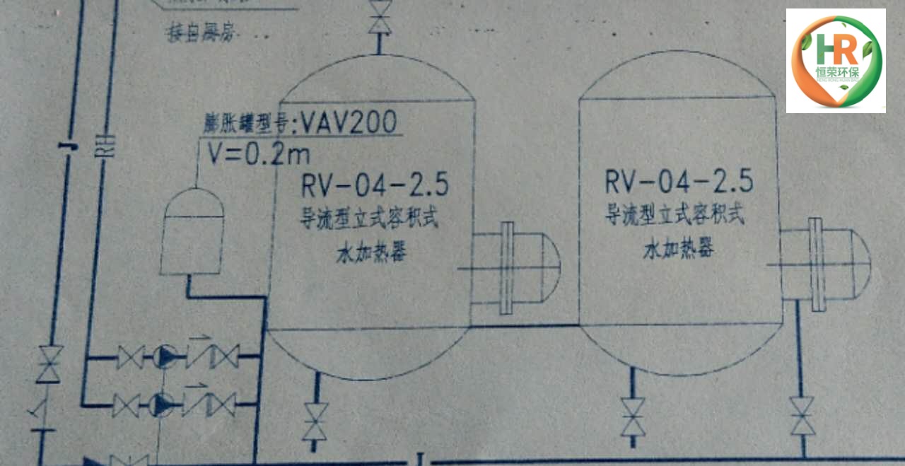 RV-04-2.5导流型立式容积式水加热器外形图